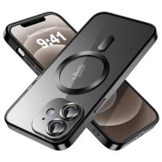 Imagem de PeakFuel Capa para iPhone 12 [proteção total da lente da câmera] [compatível com MagSafe] Revestimento luxuoso transparente [magnético forte] Capa fina à prova de choque à prova de choque para iPhone