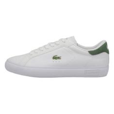 Imagem de Lacoste Tênis masculino Powercourt, Branca/Dk Grn, 41