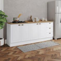 Imagem de Cozinha Compacta 2 Peças 100% Mdf Com Tampo Americana - Henn