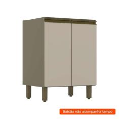 Imagem de Balcão de Cozinha Évelin 2 pt Duna e Cristal 60 cm