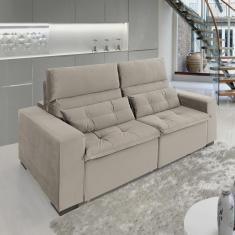 Imagem de Sofá Retrátil e Reclinável 2 Lugares 220cm Essence Bege