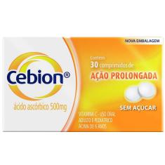 Imagem de Vitamina C Cebion 500mg com 30 Comprimidos de Ação Prolongada 30 Comprimidos de Liberação Prolongada