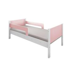 Imagem de Cama Infantil Com 2 Baus Organizador E Escada Luna Plus Branco/rosa Com Colchão - Branco