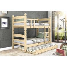 Imagem de Treliche Beliche Thor com Cama Auxiliar Madeira Maciça cor Natural - M