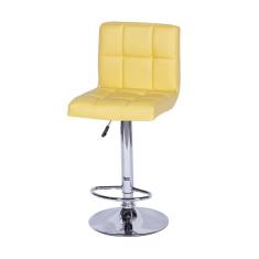 Imagem de Banqueta Boxbit Gomos Confort Estofada Amarela Base Cromada