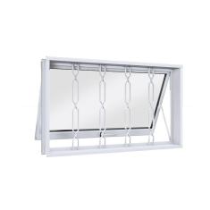Imagem de Janela Máxim Ar com Grade Mosaico Facilità 60cmx100cm Lucasa Branco