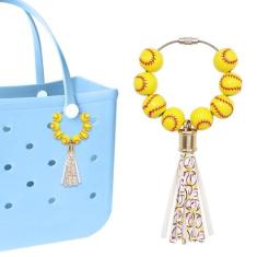 Imagem de NZNDB Berloques para bolsa Bogg de beisebol, acessórios de bolsa Bogg Berloque para mulheres e meninas, berloques para bolsa Bogg, bolsas de praia, 1, Cloreto de polivinila (PVC), 1