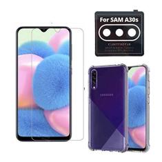 Imagem de Kit Capa Anti Queda Compatível Samsung Galaxy A30s + Película Comum Vidro + Película Nano Flexível Câmera