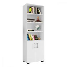 Imagem de Estante Para Livros 2 Portas 5 Prateleiras Office Leão Móveis