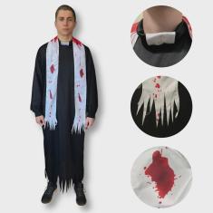Imagem de Fantasia Halloween Padre Zumbi Adulto