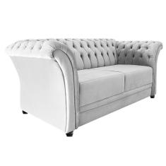 Imagem de Namoradeira Chesterfield Sofia Suede Branco - Doce Sonho Móveis