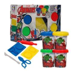 Imagem de Conjunto Massinha De Modelar Plaquinha Avengers 2 Moldes - Cotiplás