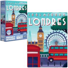 Imagem de Quebra Cabeça Nano Postais do Mundo Londres Inglaterra 500Pç