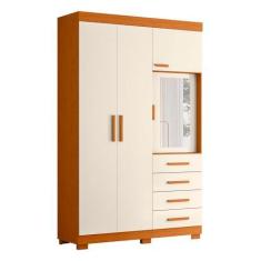 Imagem de Guarda Roupa Virtus Solteiro 3 Portas com Espelho Albatroz