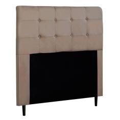 Imagem de Cabeceira Cama Box Casal King Luna 193cm Suede Bege