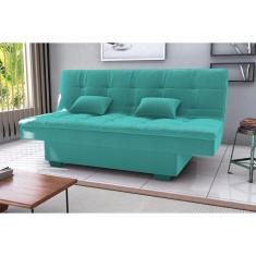 Imagem de Sofá Cama Esmeralda Veludo Verde Menta E437 - Matrix