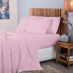 Imagem de Jogo Lençol Casal 4 Peças 100% Algodão Ponto Palito Ref.2 - Casa Ferna