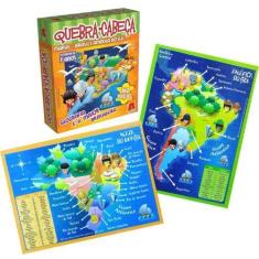 Imagem de Kit 2 Quebra Cabeça Mapa Brasil América Do Sul Algazarra