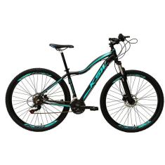 Imagem de Bicicleta Feminina Aro 29 Ksw Mwza 27v Freio Hidráulico K7 Garfo com Trava - Preto/Azul
