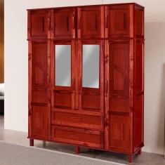 Imagem de Guarda-Roupa Casal Campo Grande 8 Portas 2 Gavetas com Espelho Marrom - Rodmoveis