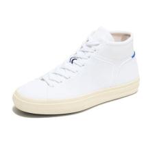 Imagem de Rothy's Tênis feminino de cano alto com cadarço para caminhadas e conforto casual, feito de garrafas de plástico reciclado e lavável na máquina, Branco brilhante, 38