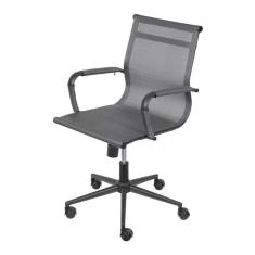 Imagem de Cadeira para Escritório Diretor Esteirinha Tela Mesh Estrutura Cinza/Preto