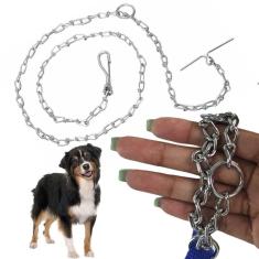 Imagem de Coleira Ajustavel Semi Enforcadora Cao Pet De Aço Zincad