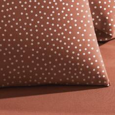 Imagem de Jogo de Cama Casal 3 Peças Altenburg Malha Fio Penteado Bits Laranja