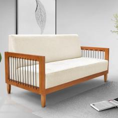 Imagem de Sofá 2 Lugares 160 Cm Linho Bex Off-White