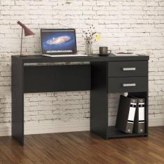Imagem de Escrivaninha 2 Gavetas 120cm Malta Politorno Preto