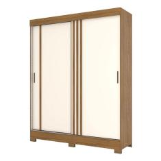 Imagem de Guarda Roupa Solteiro B353 Nature Off White Cinza Flex - Briz Móveis