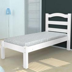 Imagem de Cama Robusta Arauna Branca Brilho com Colchão D23 Prorelax