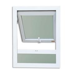 Imagem de Janela de PVC Maxim-Ar 80x60cm com Bandeira e Vidro Mini Boreal ITEC Brimak Branco