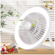 Imagem de Ventilador de Mesa Portátil com 3 Velocidades e Carregamento USB, DEPULEY WS FPZ36 6A NEW, Branco
