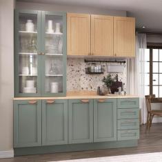 Imagem de Cozinha Modulada 4 Peças com Tampo 2 Aéreos 2 Balcões Arizona Cabecasa