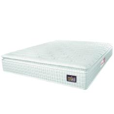 Imagem de Colchão Casal Queen Espuma D33 Pillow Top Van Gogh 158x198x24cm Branco Hellen - Suporta Até 120 Kg Por Pessoa