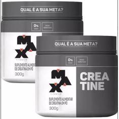 Imagem de Kit c/ 2 un - creatine monohidratada pote 300g - creatina max titanium