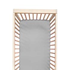 Imagem de Lençol de berço Cozysilk 100% seda de amoreira para bebês 70x130cm cinza claro