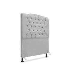 Imagem de Cabeceira De Cama Box Solteiro 90 Cm Dunas - Veludo Cinza.