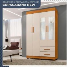 Imagem de Guarda Roupa Copacabana New 4 Portas 2 Gavetas Com Espelho Benetil Móv