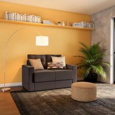 Imagem de Sofá 2 Lugares Retrátil Cochem Suede Grafite 140 Cm - Mobly