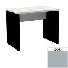 Imagem de Mesa De Escritório Pé Painel Pe25 Em Mdp 150 X 60 Cm Cinza Com Base Cinza