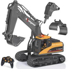 Imagem de Escavadeira de controle remoto Toy kolegend 3 em 1 escala 1/14