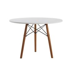 Imagem de Mesa Eames Eiffel Redonda Isabella Tampo Mdp 90cm 3 Pés em Madeira Branco