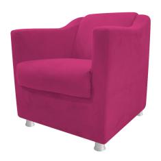 Imagem de Poltrona Decorativa Tilla Suede Pink - Amarena Móveis