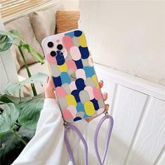 Imagem de Capa de telefone de corda de cordão transversal para iphone 11 12 13 pro max xr x xs max 8 7 plus se 2020 fundas graffiti capa traseira de silicone, c, para iphone 12pro max