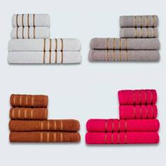 Imagem de Jogo De Toalhas 16 Pç Coleção Dubai 100% Algodão Br+cz+mr+rs