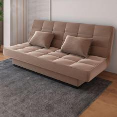 Imagem de Sofá Cama Andradas 3 Lugares Veludo Choco Mamflex Choco