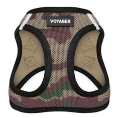 Imagem de Best Pet Supplies Peitoral Para Cães Voyager Step-In Air – Colete De Malha Para Todos Os Climas Para Cães Pequenos E Médios Da – Arnês (Acabamento Militar/Preto)