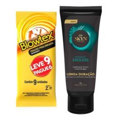 Imagem de Preservativo Blowtex Retardante 9 Camisinhas Lubrificadas E Gel Lubrif